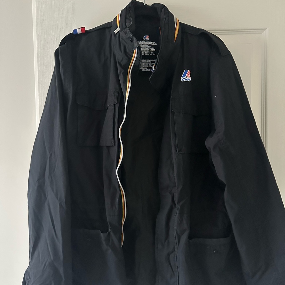 K-Way Black Military Field Jacket